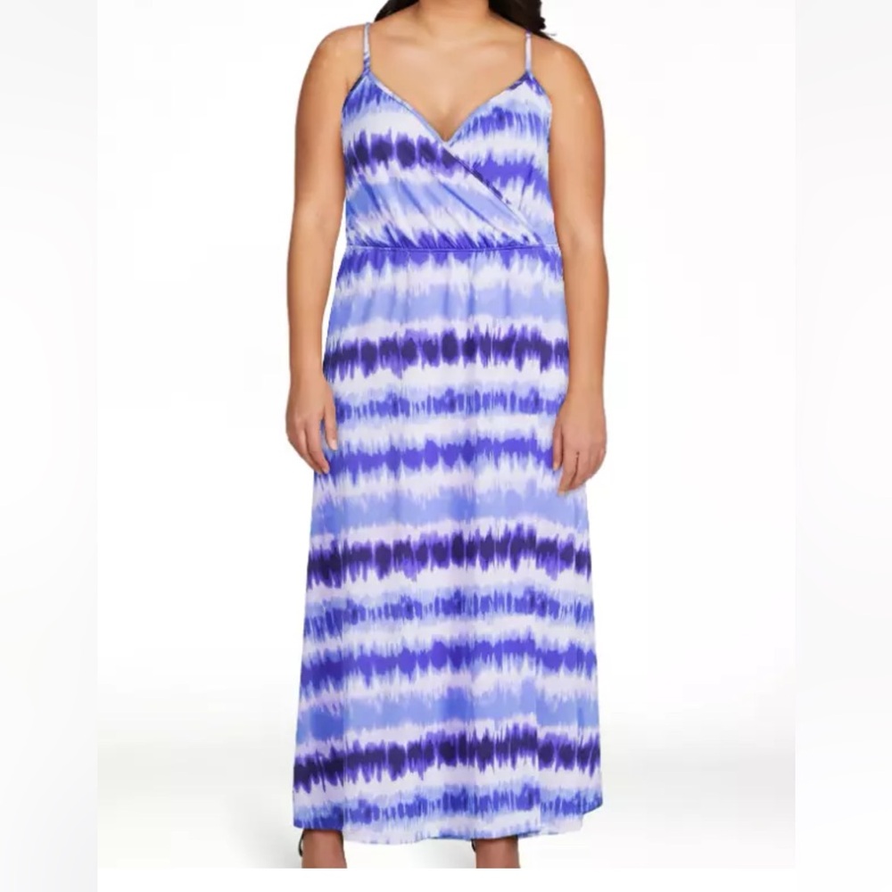 Maxi Dress Size 2XL Multicolored Wrap